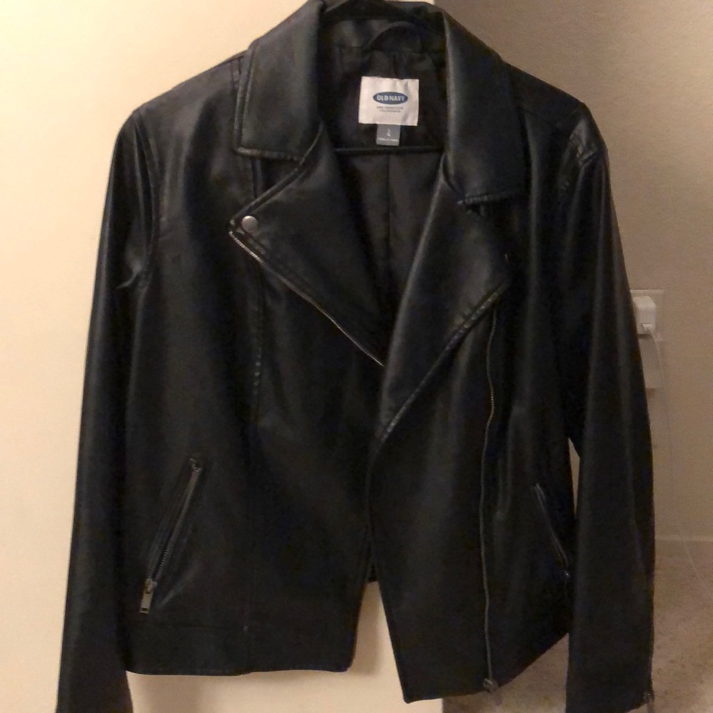 Large leather jacket